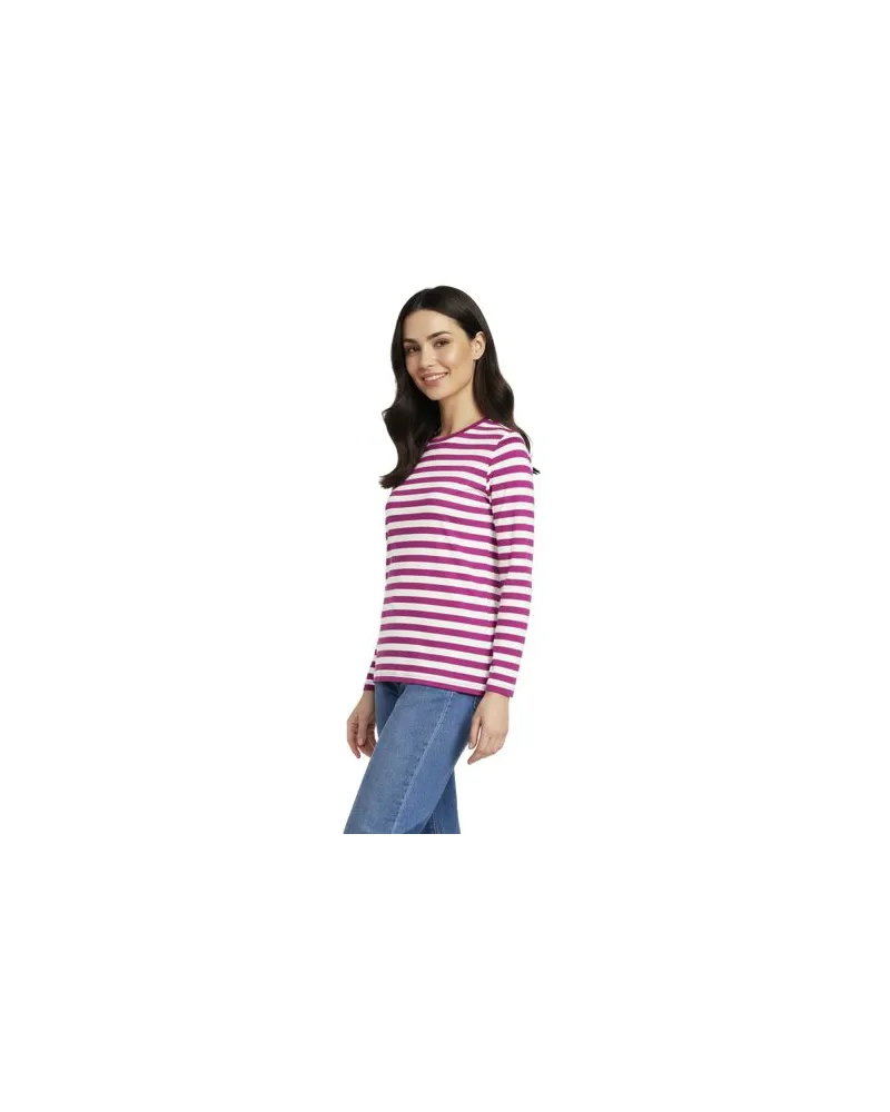 Lands' End Supima-Shirt, Langarm, Damen, Größe:44-46 petite, Pink, Baumwolle, by Pink