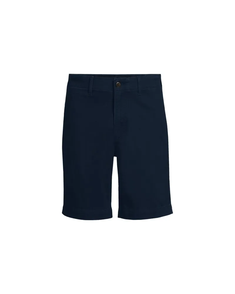 Lands' End Classic Fit Stretch-Chinoshorts mit Komfortbund, 23 cm, Herren, Größe regular, Blau, Elasthan/Baumwoll-Mischung, by Blau
