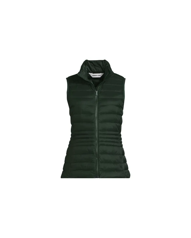 Lands' End Daunenweste WANDERWEIGHT Verstaubar Ultraleicht, Damen, Größe:44-46 petite, Grün, Nylon, by Grün