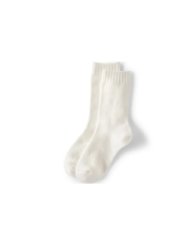 Lands' End CashTouch Socken, Damen, Größe:null regular, Weiß, by Weiß