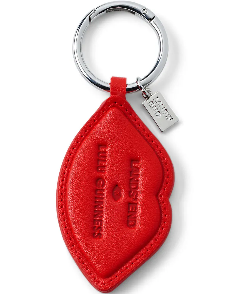 Lands' End x Lulu Guinness Lips Taschenanhänger, Damen, Größe:null regular, Rot, by Lands' End Rot