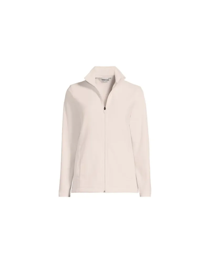 Lands' End Anyweather Fleece-Jacke, Damen, Größe plus, Weiß, Polyester, by Weiß