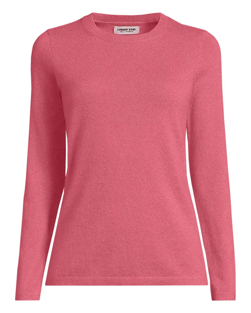 Lands' End Kaschmir-Pullover mit rundem Ausschnitt, Damen, Größe petite, Rot, Kaschmir, by Rot