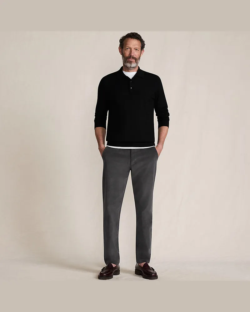 Lands' End Feincord-Hose im Chino-Schnitt, Herren, Größe regular, Grau, Baumwolle/Baumwoll-Mischung, by Grau