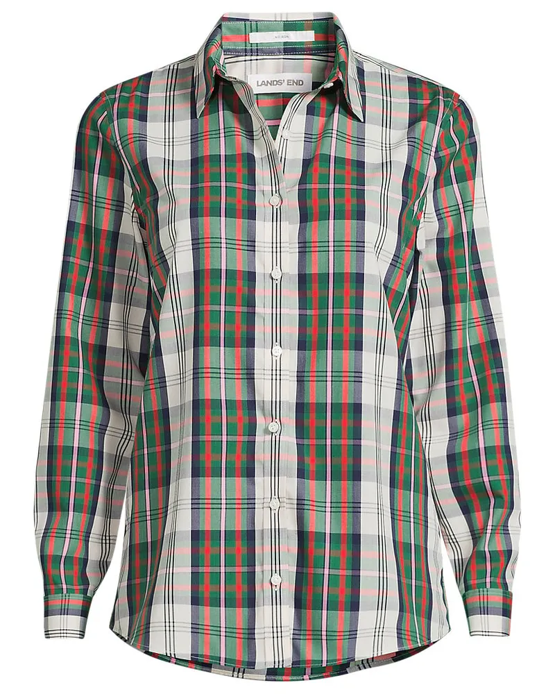 Lands' End BÃ¼gelfreie Baumwoll-Bluse, Damen, GrÃ¶ÃŸe plus, WeiÃŸ, Baumwolle, by Weiãÿ