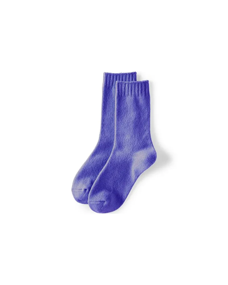 Lands' End CashTouch Socken, Damen, Größe:null regular, Blau, by Blau