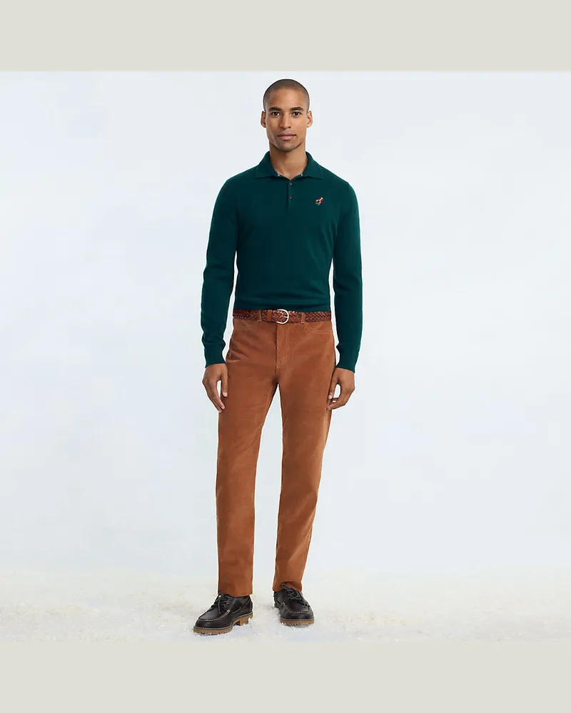 Lands' End Classic Fit Cordhose mit Komfortbund, Herren, Größe regular, Orange, Elasthan/Baumwoll-Mischung, by Orange