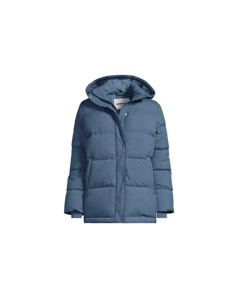 Lands' End Wasserabweisende Daunenjacke, Damen, Größe plus, Blau, Nylon/Daunen, by Blau
