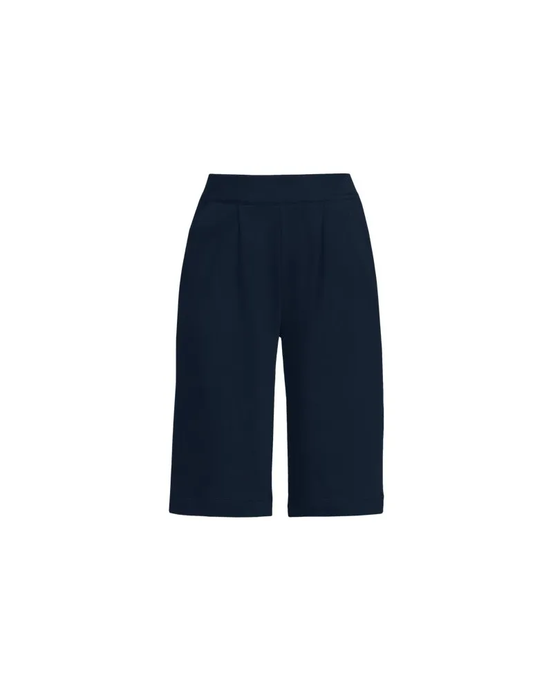 Lands' End Bermuda-Shorts SPORT KNIT, Damen, Größe plus, Blau, Baumwolle, by Blau