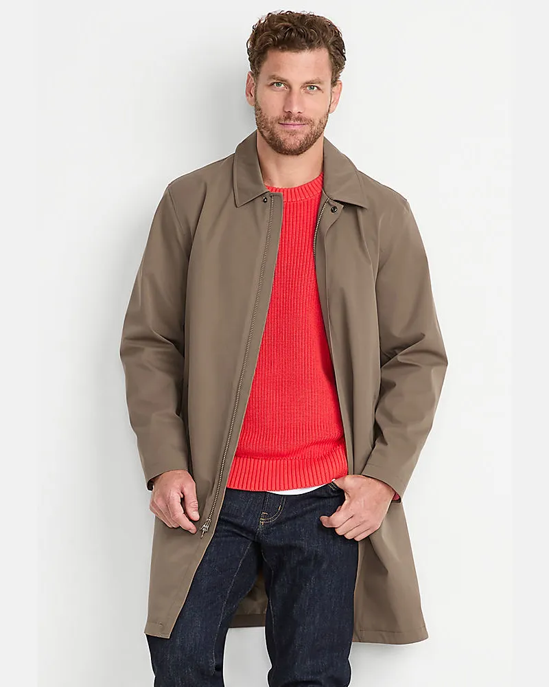 Lands' End Wasserdichter Regenmantel, Herren, Größe regular, Beige, Polyester, by Beige