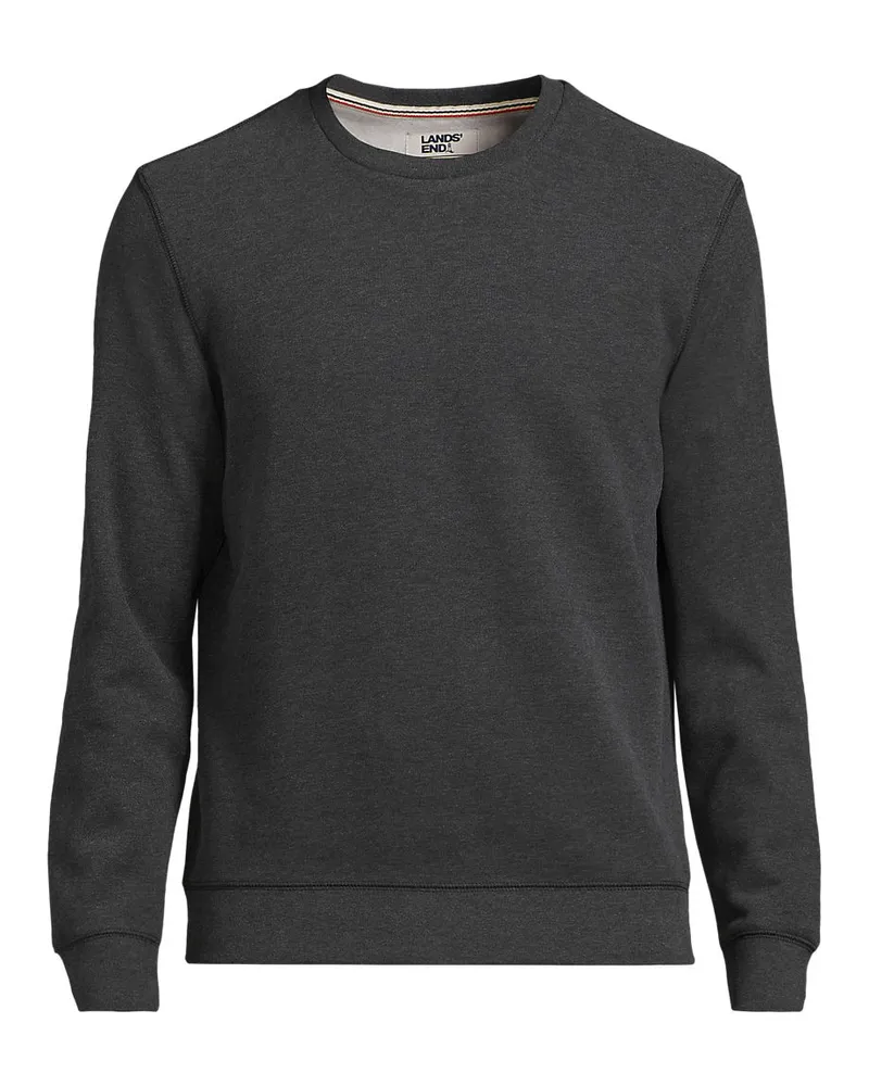 Lands' End Rundhals-Sweatshirt SERIOUS SWEATS, Herren, Größe regular, Schwarz, Baumwoll-Mischung/Polyester-Mischung, by Schwarz