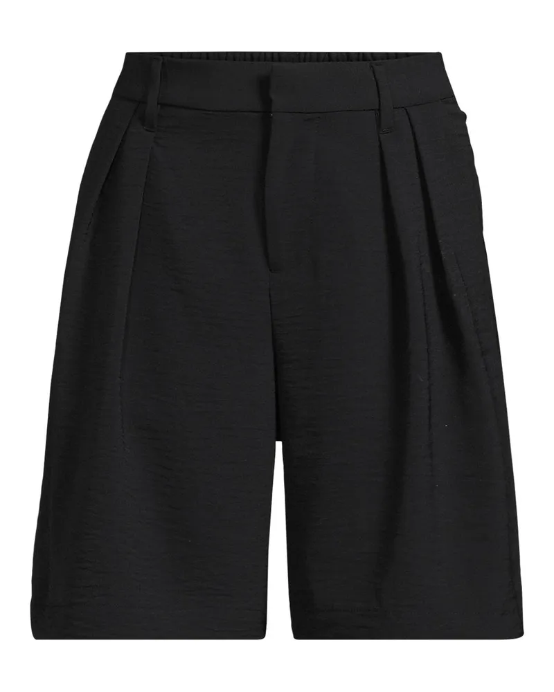 Lands' End Creaseless Shorts 20 cm, Damen, Größe regular, Schwarz, Polyester, by Schwarz