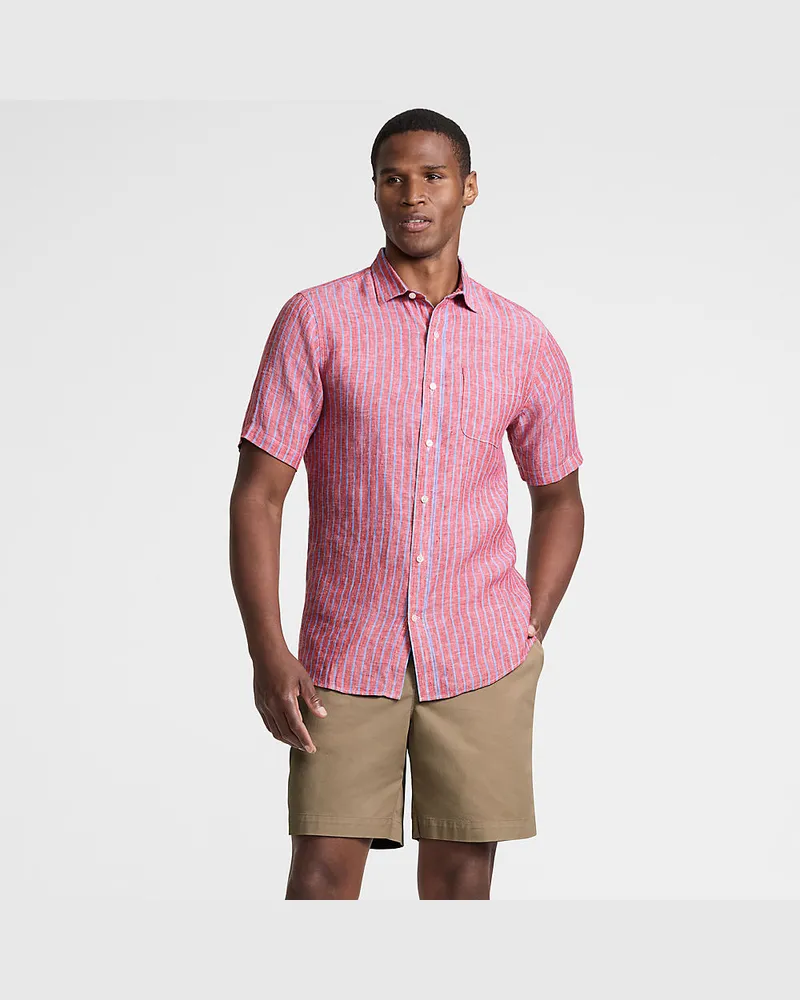 Lands' End Leichte Chino-Shorts Classic Fit mit Dehnbund, 18 cm, Herren, Größe regular, Braun, Elasthan/Nylon-Mischung, by Braun