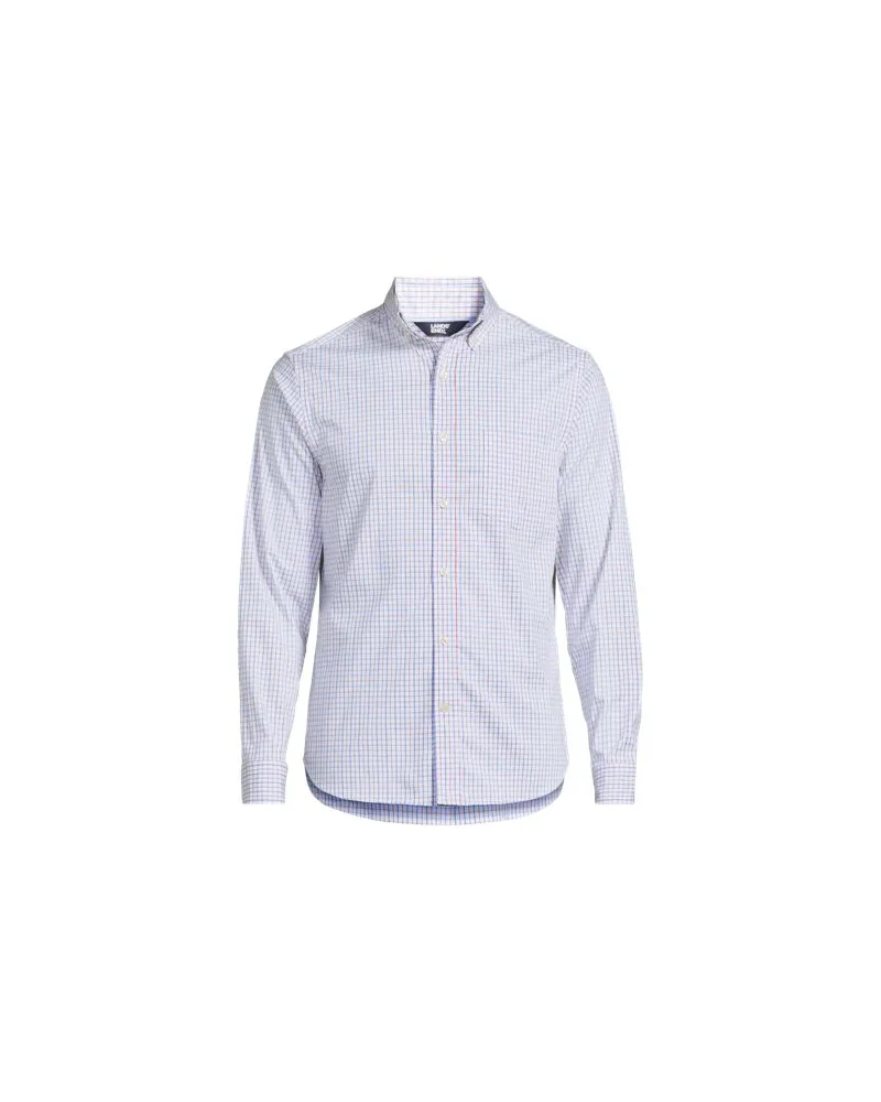 Lands' End Ultimativ-Hemd, Classic Fit, Herren, Größe:44-46 regular, Rot, Elasthan/Baumwoll-Mischung/Polyester-Mischung, by Rot