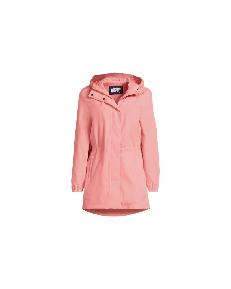 Lands' End Wasserdichte Regenjacke mit Packfach, Damen, Größe plus, Pink, Polyester, by Pink