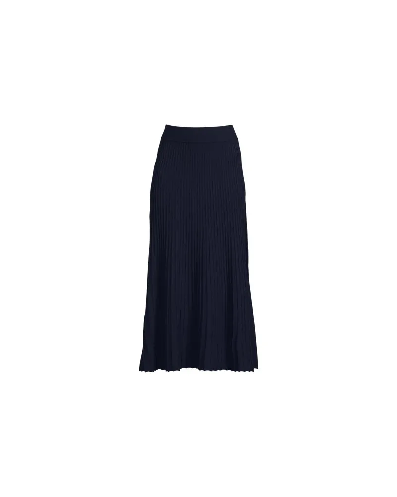 Lands' End Maxirock Silk Touch, Damen, Größe petite, Blau, by Blau