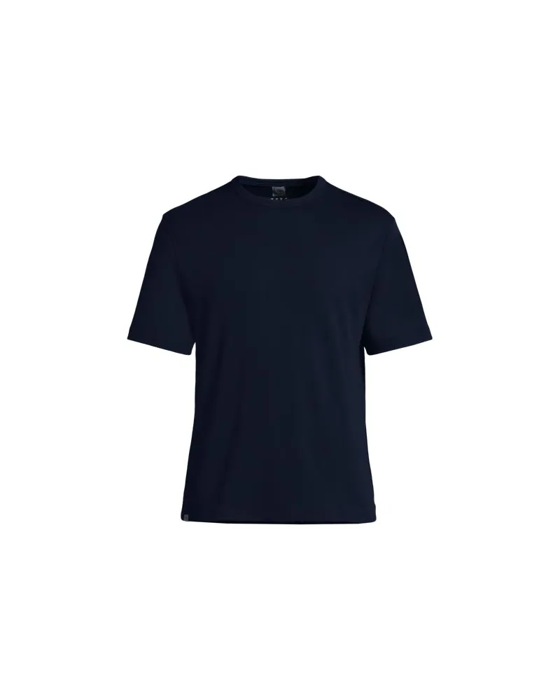 Lands' End Supima-Shirt '63 aus Interlock-Baumwolle, Herren, Größe tall, Blau, Baumwolle, by Blau