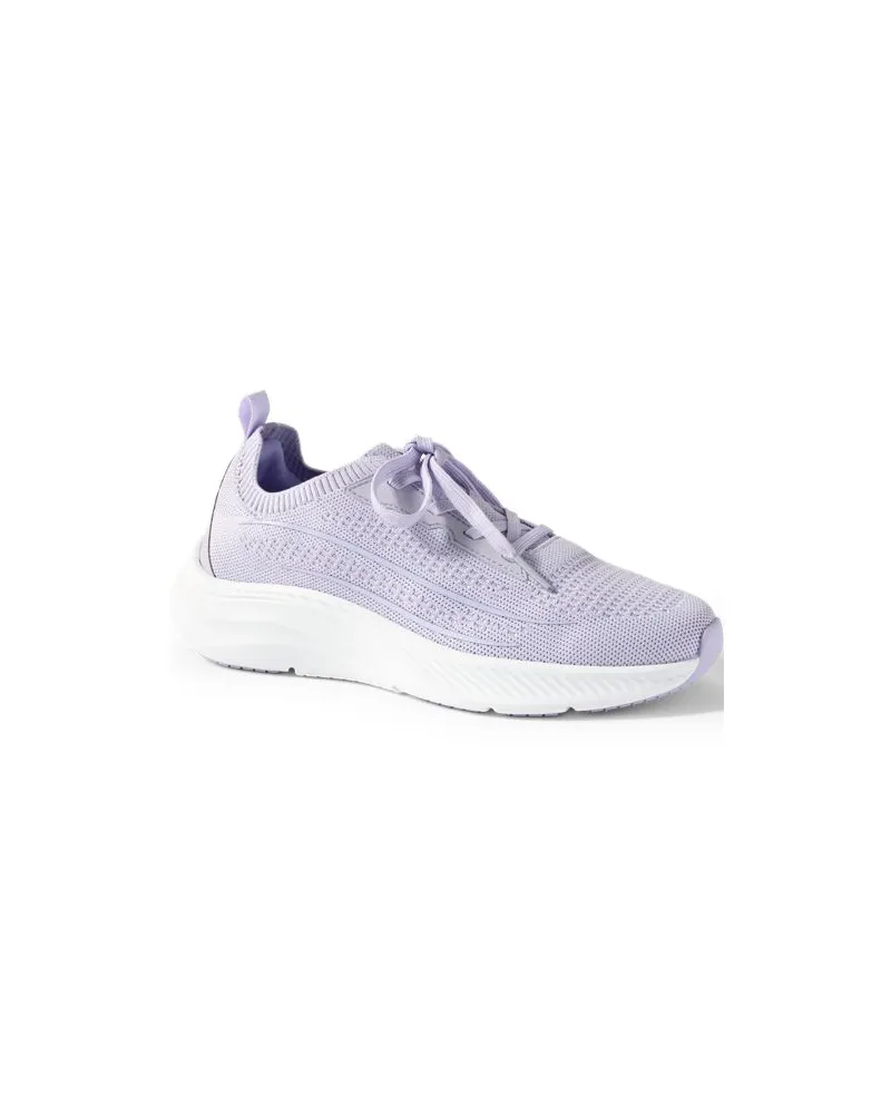 Lands' End Leichte Sneaker in Strick-Optik, Damen, Größe regular, Lila, Polyester, by Lila