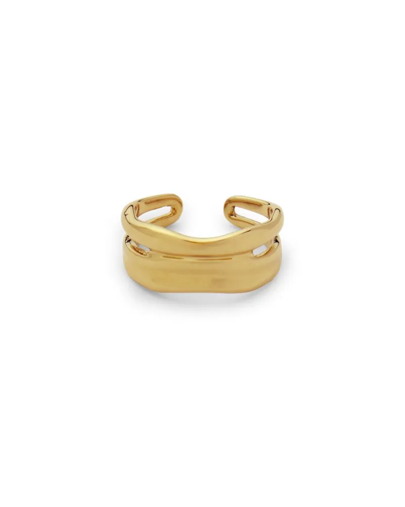 Lands' End Wasserfester, verstellbarer Stapelring, Damen, Größe:null regular, Gelb, by Gelb