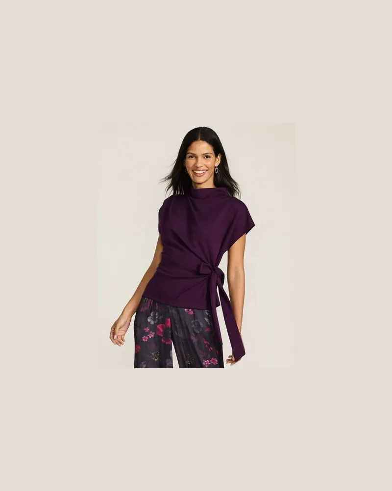 Lands' End Jerseyshirt mit Knotendetail, Damen, Größe:32-34 petite, Rot, by Rot