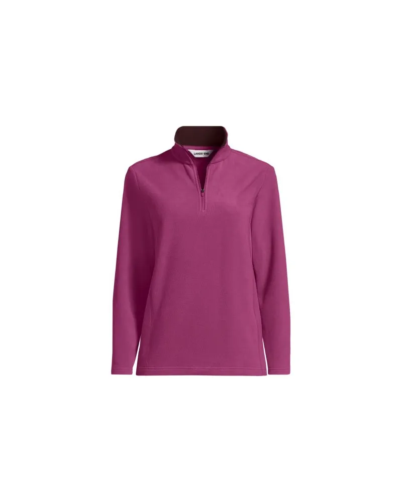 Lands' End Anyweather Fleece-Pullover mit Reißverschluss, Damen, Größe plus, Rot, Polyester, by Rot