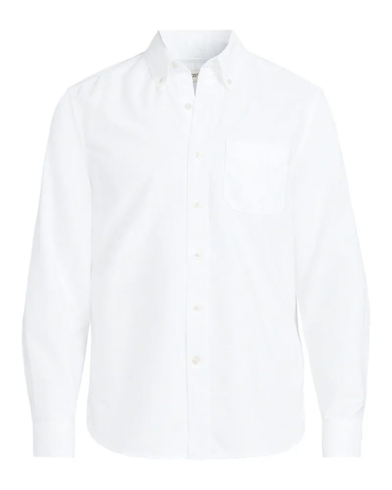 Lands' End Oxford-Hemd Sail Rigger Classic Fit, Herren, Größe regular, Weiß, Baumwolle, by Weiß