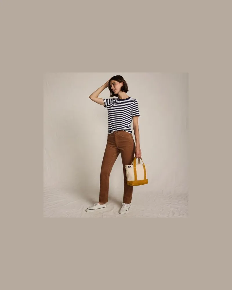Lands' End Straight Fit Cordhose Mid Waist, Damen, Größe regular, Braun, Baumwoll-Mischung, by Braun