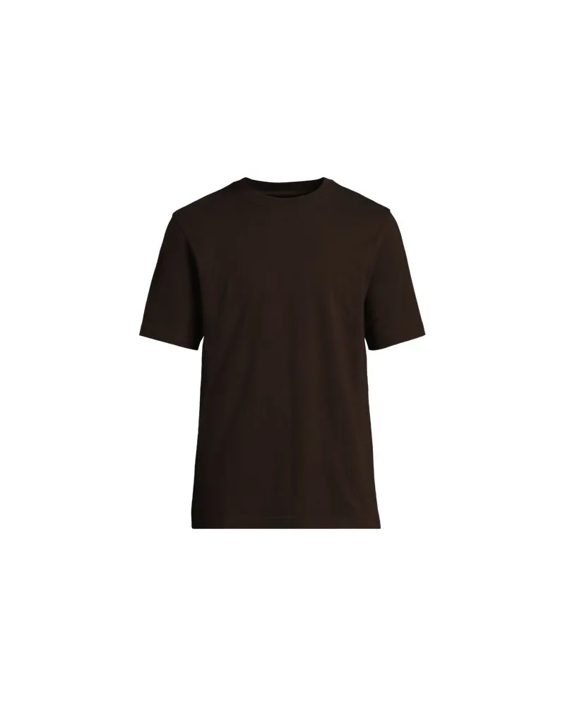 Lands' End Super-T Kurzarm-Shirt, Classic Fit, Herren, Größe:48-50 regular, Braun, Baumwolle, by Braun