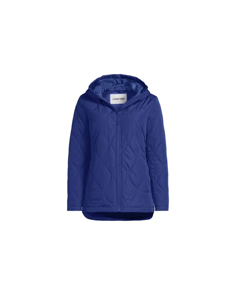 Lands' End Isolierte Steppjacke FeatherFree, Damen, Größe petite, Blau, Polyester, by Blau