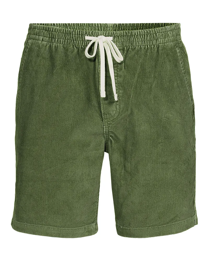Lands' End Chino-Shorts mit Dehnbund, Herren, Größe regular, Grün, Elasthan/Baumwoll-Mischung, by Grün