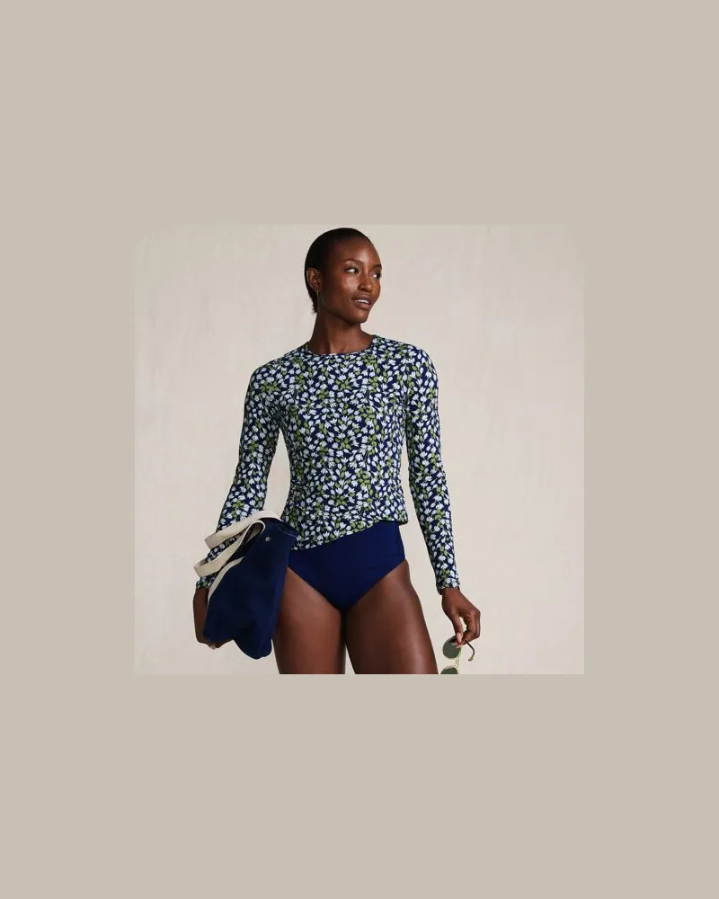 Lands' End Badeshirt, Damen, Größe regular, Blau, Nylon-Mischung, by Blau