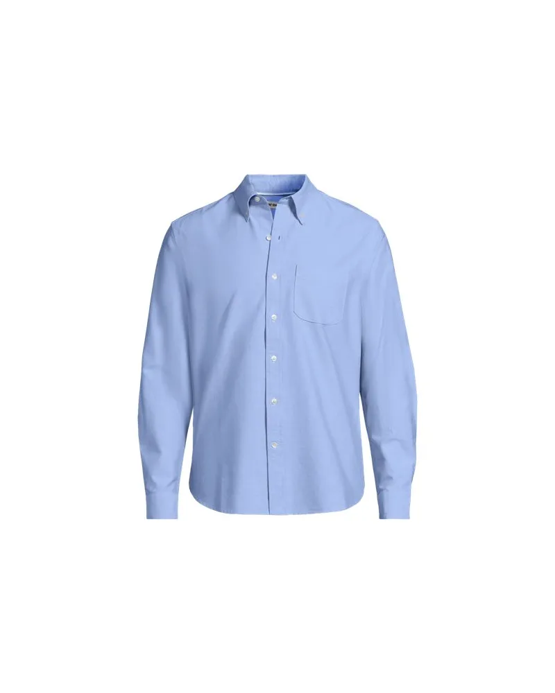 Lands' End Oxford-Hemd Sail Rigger Classic Fit, Herren, Größe tall, Blau, Baumwolle, by Blau