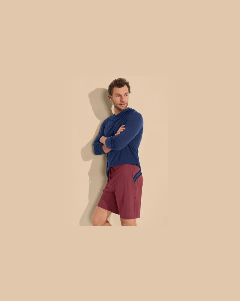 Lands' End Schnelltrocknende Boardshorts, Herren, Größe regular, Braun, Elasthan/Polyester-Mischung, by Braun