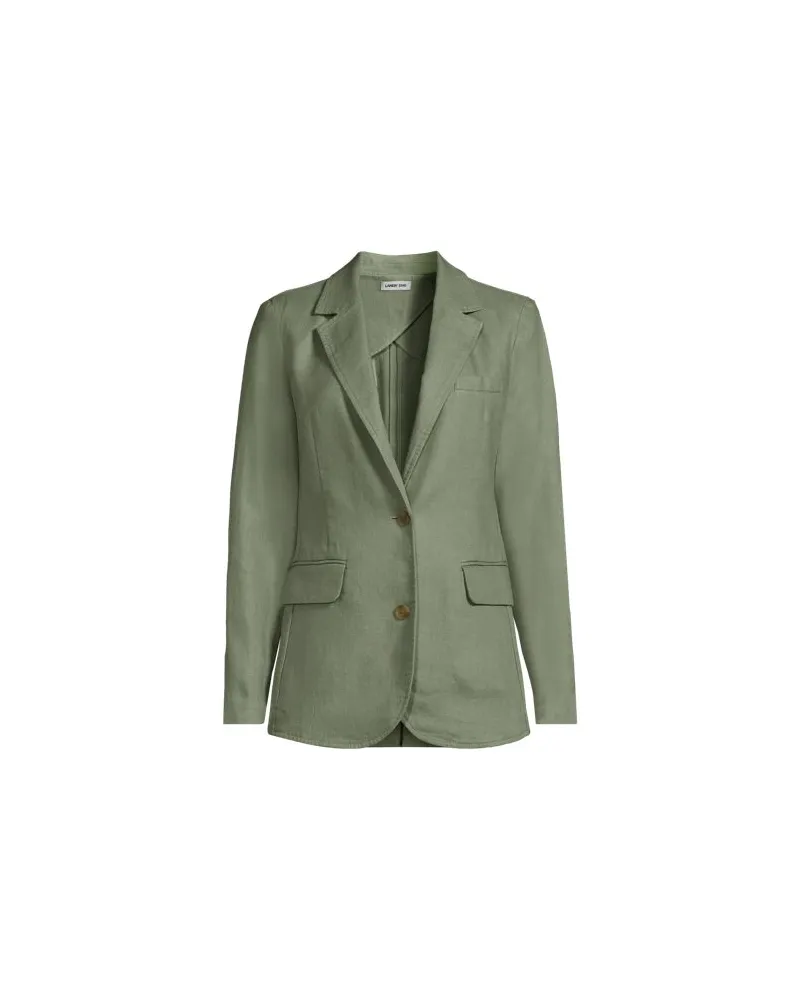Lands' End Leinenblazer, Damen, Größe regular, Grün, Leinen, by Grün
