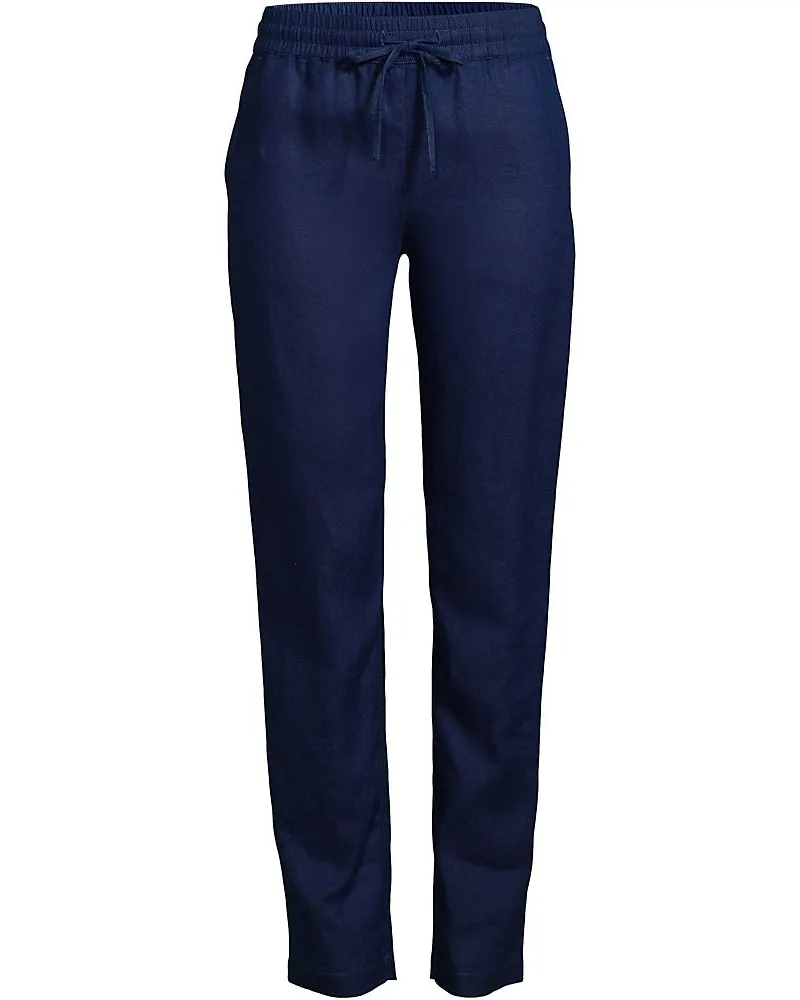 Lands' End Leinen-Jogginghose, Damen, Größe:34 petite, Blau, Leinen, by Blau
