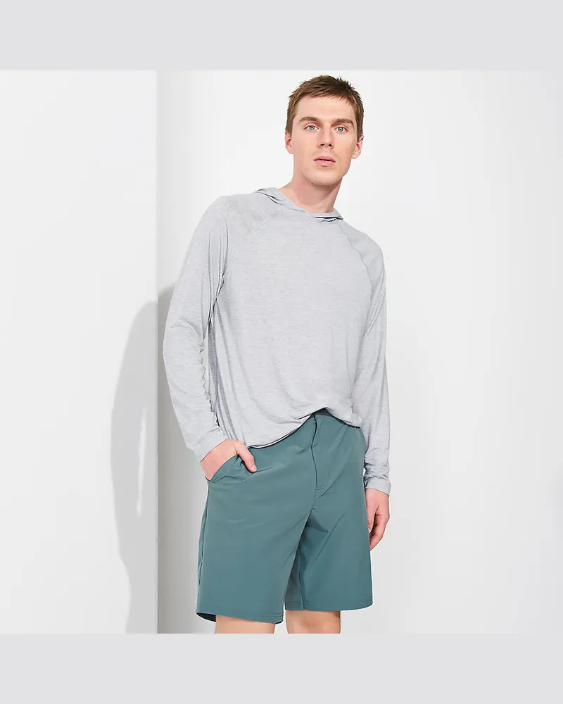 Lands' End Ultimativ-Badeshorts, 23 cm, Herren, Größe regular, Grün, Elasthan/Polyester, by Grün