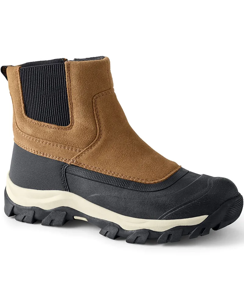 Lands' End Schneestiefel SQUALL mit Reißverschluss, Herren, Größe regular, Beige, Nylon/Leder/Gummi, by Beige