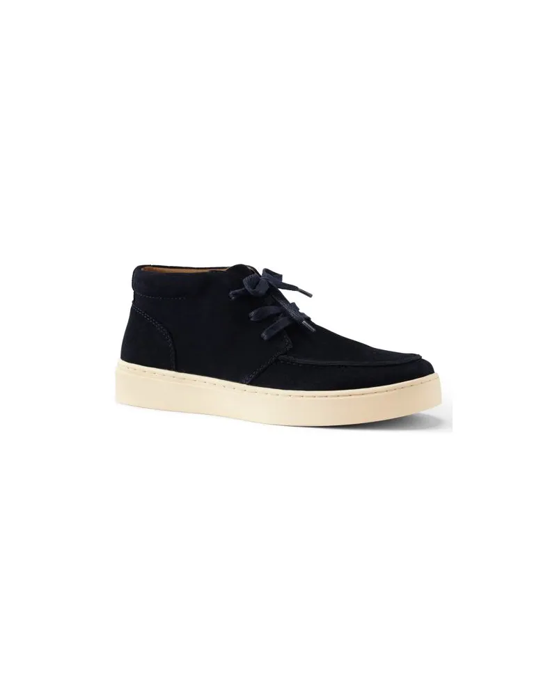 Lands' End Schnürboots aus Veloursleder, Herren, Größe regular, Blau, Rauleder, by Blau