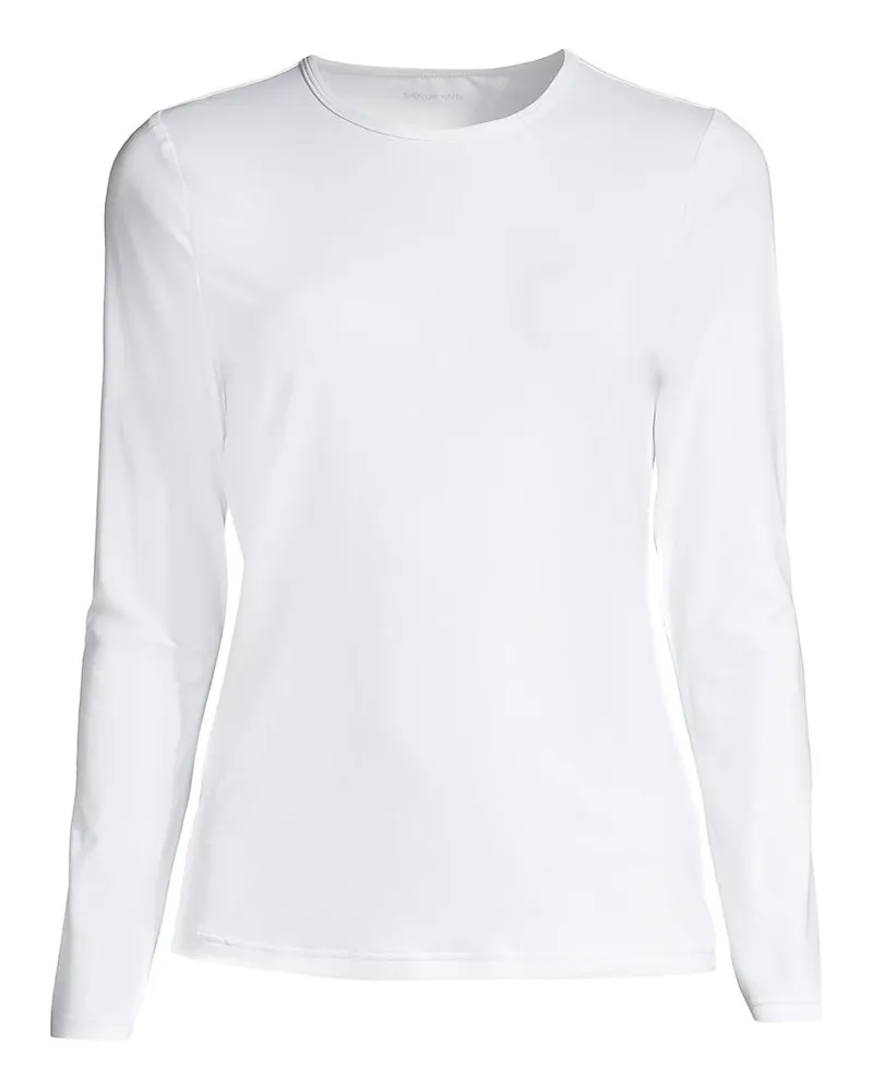 Lands' End Badeshirt, Damen, Größe plus, Weiß, Nylon-Mischung, by Weiß
