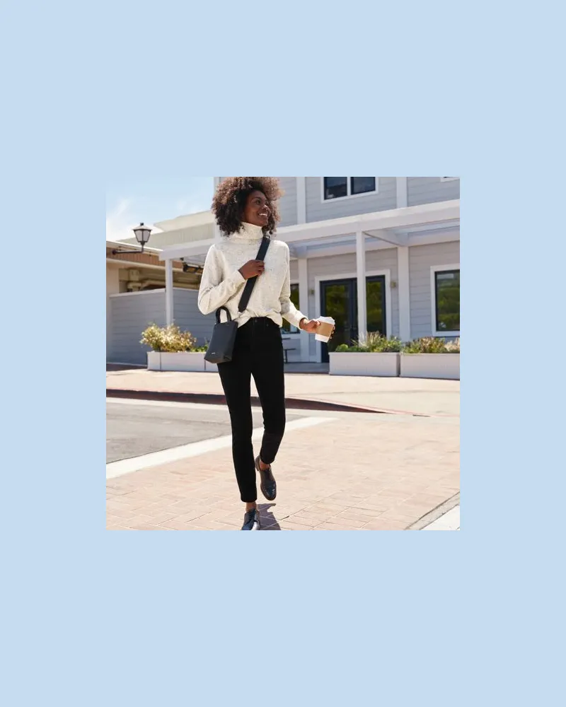 Lands' End Skinny Feincordhose High Waist, Damen, Größe regular, Schwarz, Baumwoll-Mischung, by Schwarz