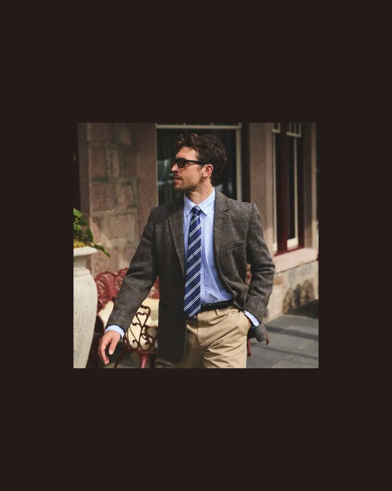 Lands' End Harris Tweed Blazer, Damen, Größe regular, Braun, Wolle, by Braun
