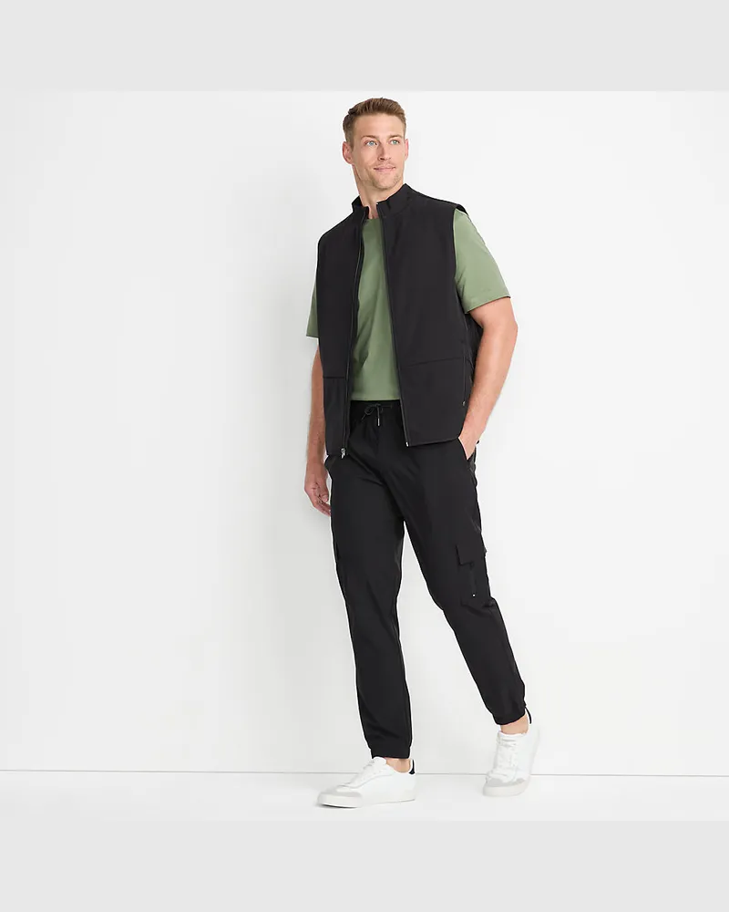 Lands' End Trekking-Hose mit schmal zulaufendem Bein, Herren, Größe regular, Schwarz, Polyester, by Schwarz