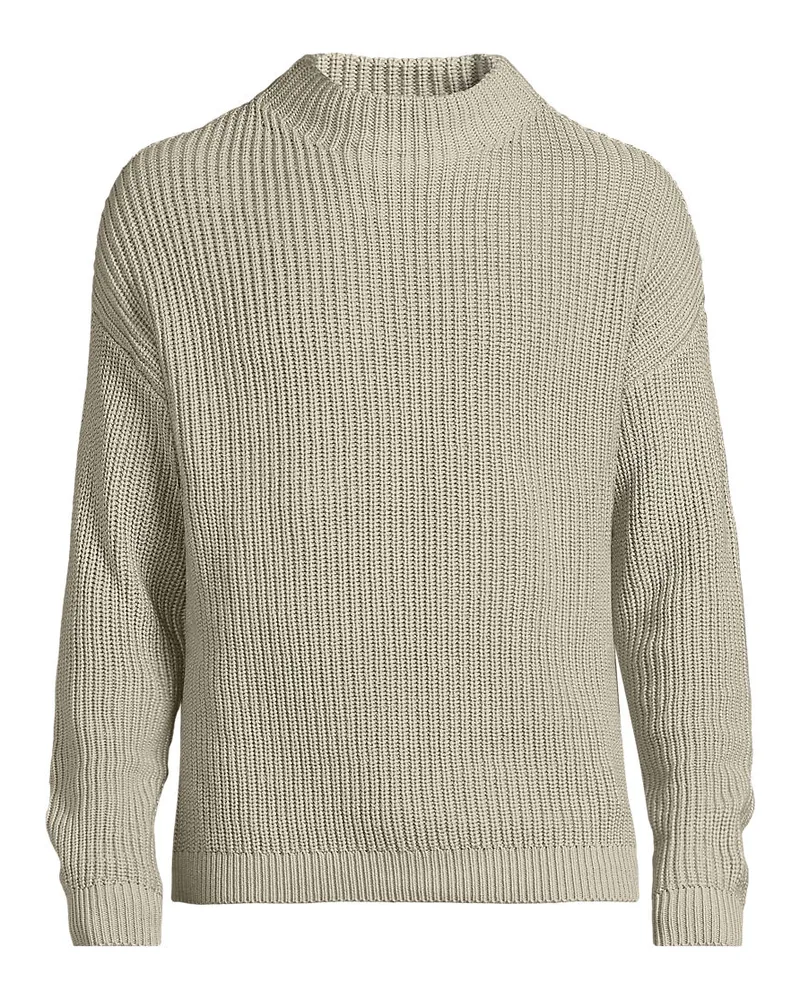 Lands' End Rippstrick-Pullover mit Stehkragen, Herren, Größe regular, Sonstige, Baumwolle, by Sonstige
