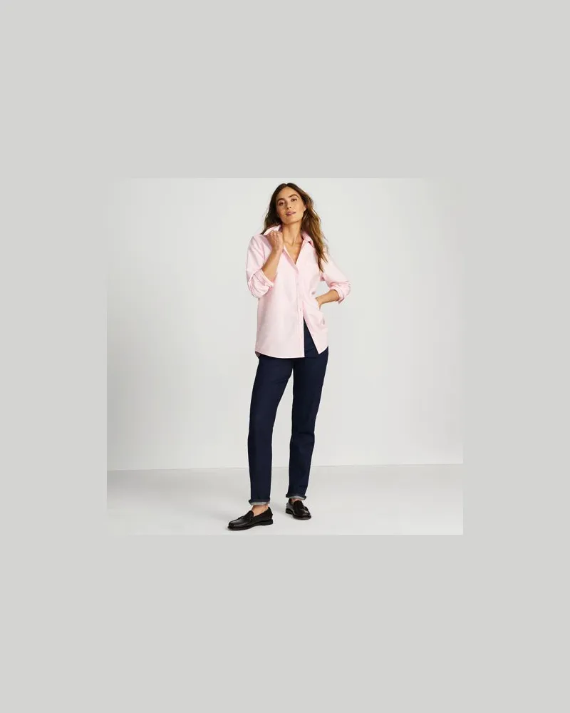 Lands' End Soft Denim Boyfriend-Jeans Mid Waist, Damen, Größe regular, Blau, Elasthan/Baumwoll-Mischung, by Blau