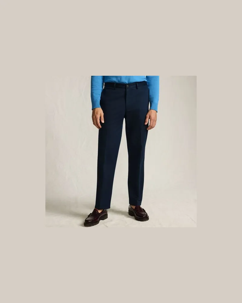 Lands' End CLASSIC COMFORT. Bügelleichte Chino, Herren, Größe regular, Blau, Baumwolle, by Blau