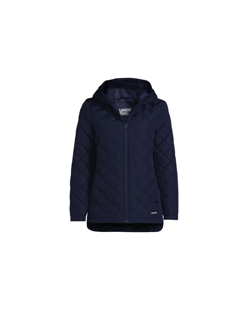 Lands' End FeatherFree Steppjacke, Damen, Größe plus, Blau, Polyester, by Blau