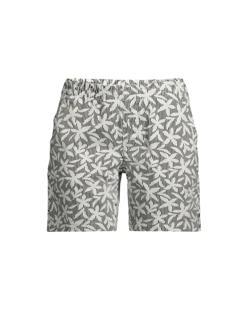 Lands' End Chino-Shorts mit Dehnbund, 18 cm, Damen, Größe regular, Weiß, Baumwoll-Mischung, by Weiß