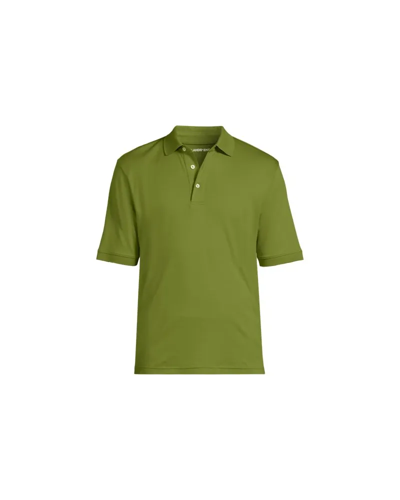 Lands' End Supima Kurzarm-Polo, Classic Fit, Herren, Größe:48-50 regular, Grün, Baumwolle, by Grün