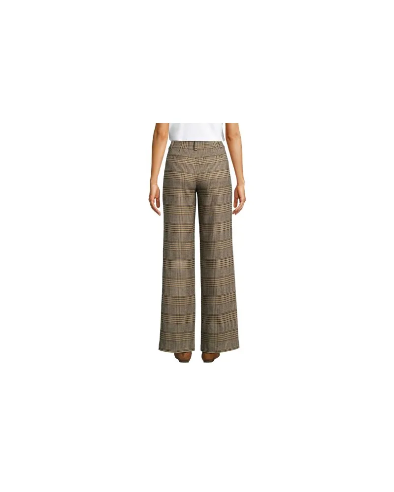 Lands' End Weite Hose aus gebürstetem Flanell, Damen, Größe petite, Braun, Viskose/Polyester-Mischung, by Braun