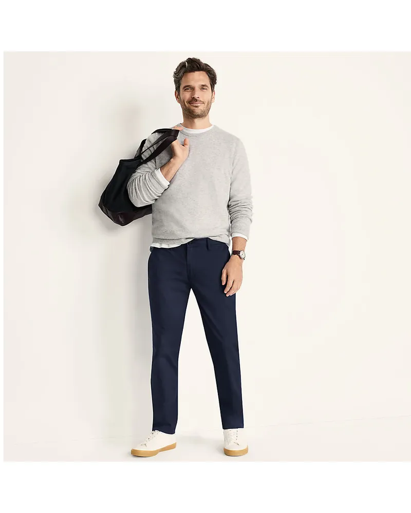 Lands' End Slim Fit Ultimativ-Chino, Herren, Größe regular, Blau, Baumwolle/Elasthan/Polyester, by Blau
